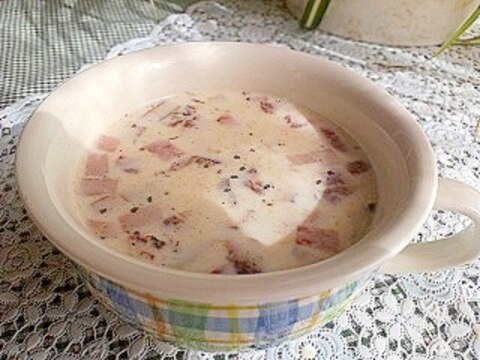 鍋要らず！レンジで簡単ミルクスープ